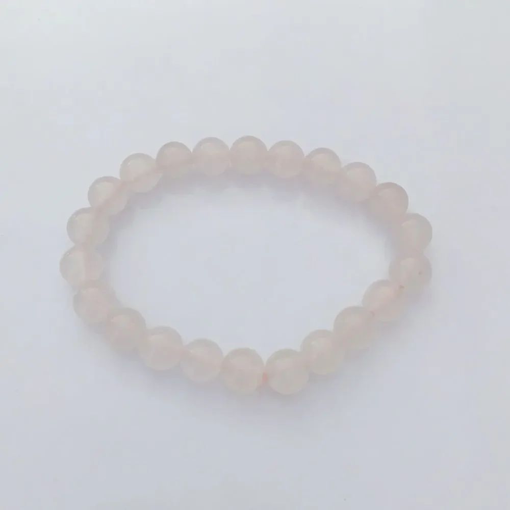 🟣Genuine light pink crystal stone bracelet